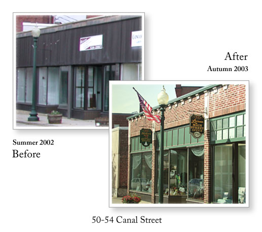 Image Loading: Before and After photographs of Canal Street property